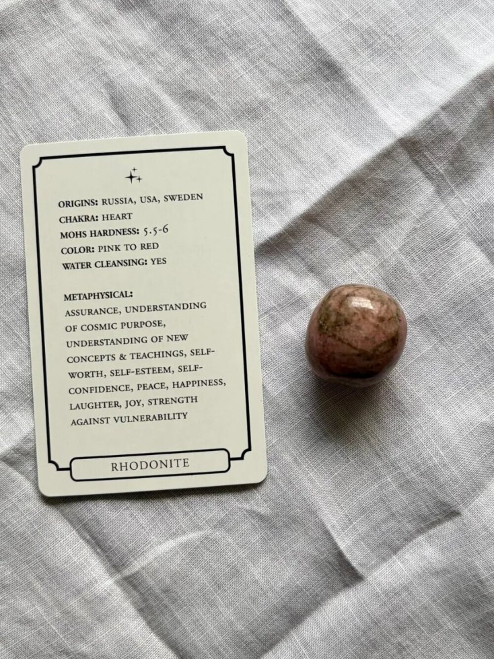 Small Polished Rhodonite Sphere - Picture 2 of 4